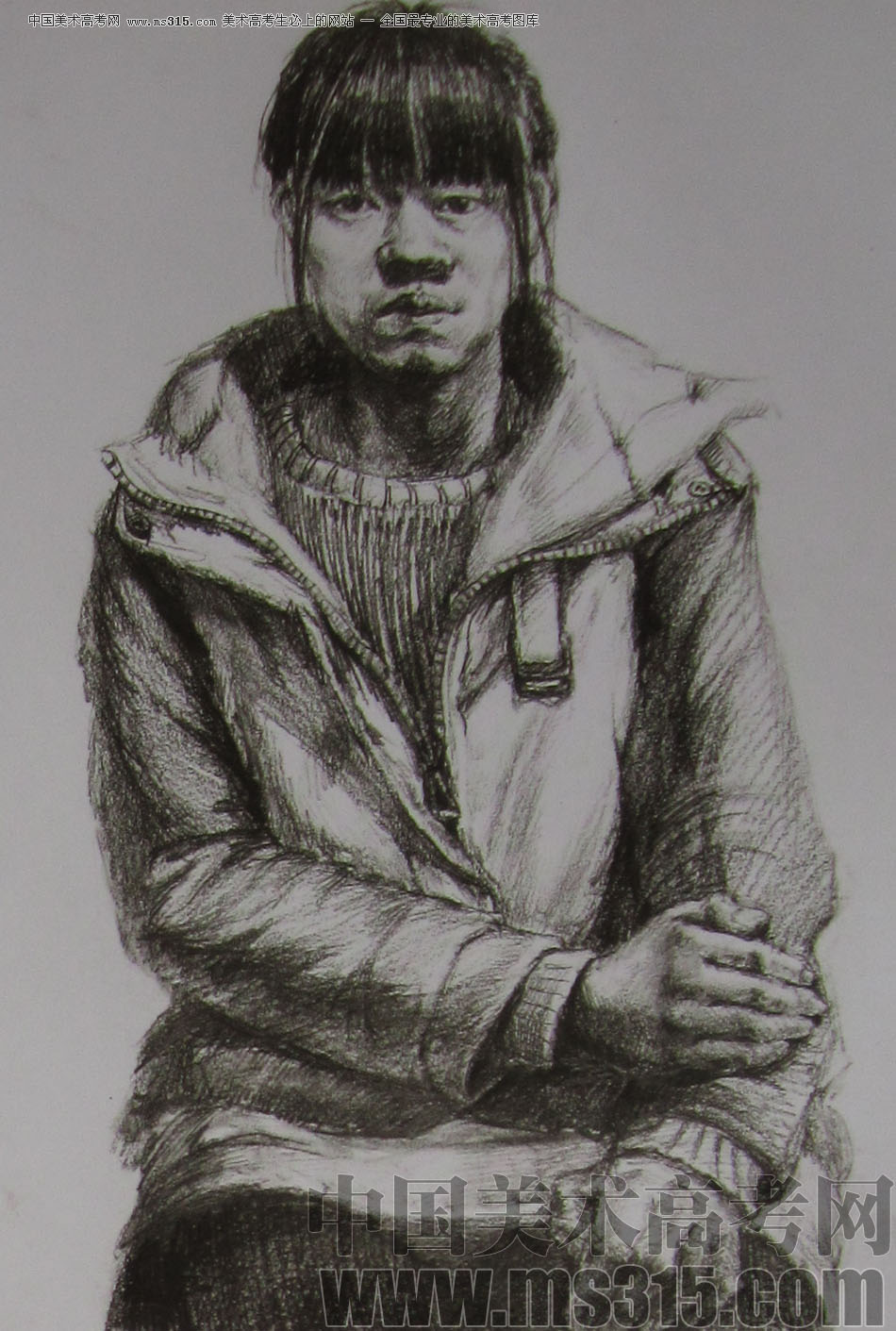 2012年清华大学美术学院素描高分试卷109（造型）