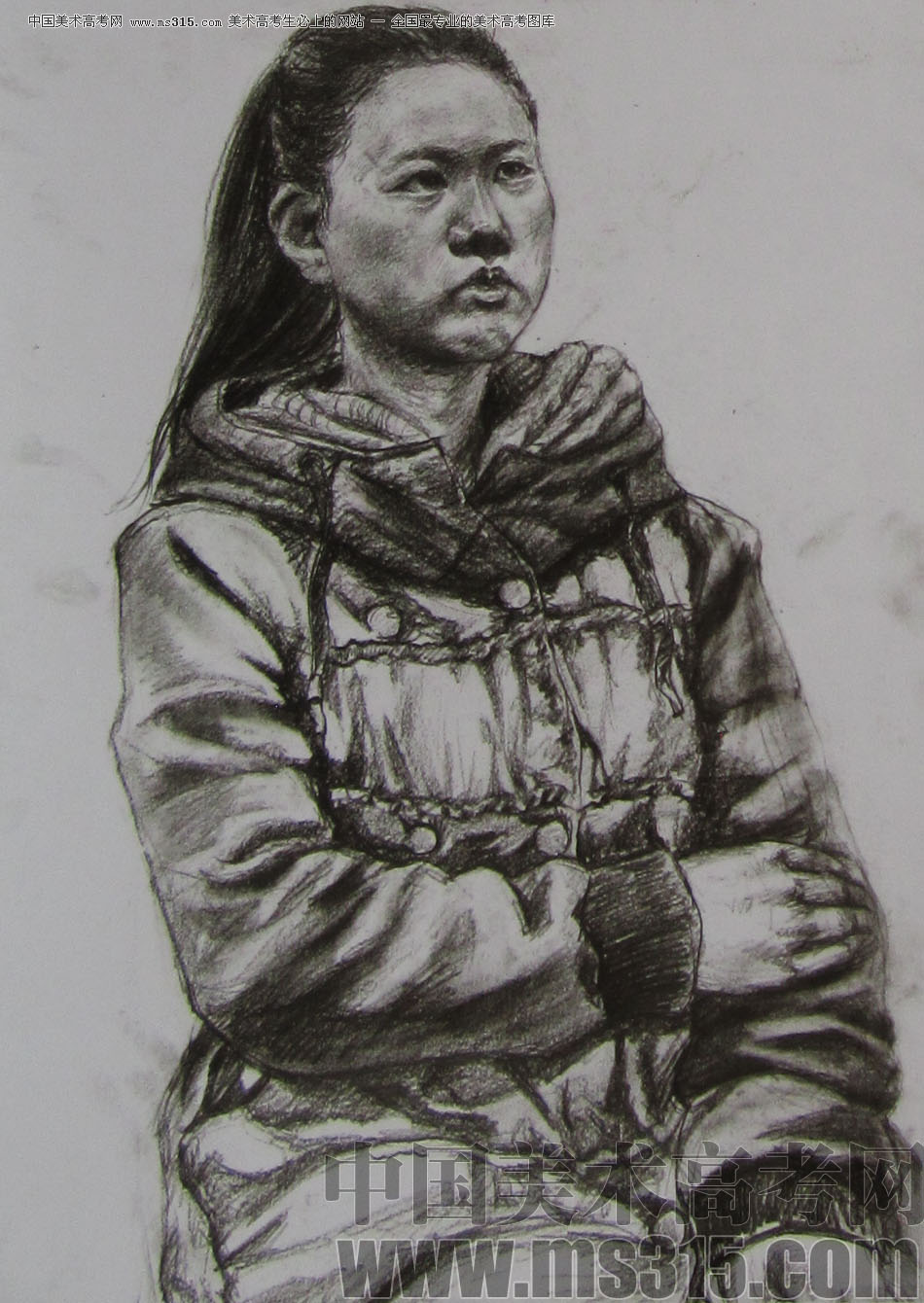 2012年清华大学美术学院素描高分试卷108（造型）