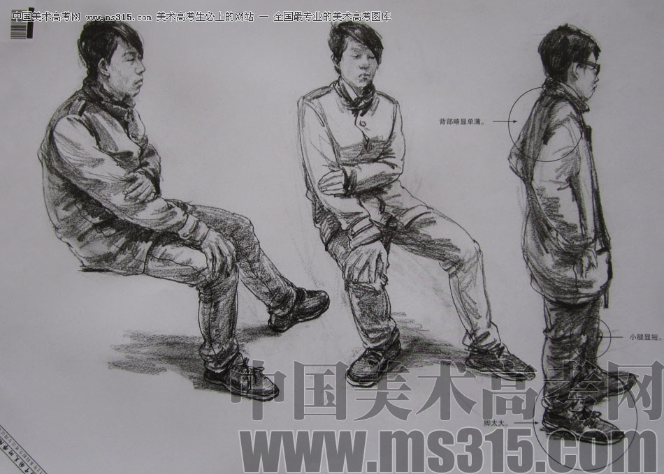 2012年中国美术学院速写优秀试卷1