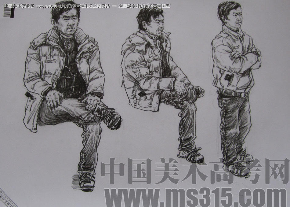 2012年中国美术学院速写优秀试卷25
