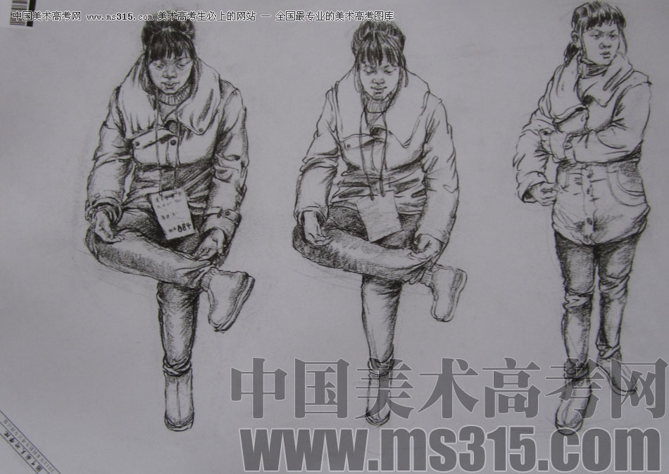 2012年中国美术学院速写优秀试卷33