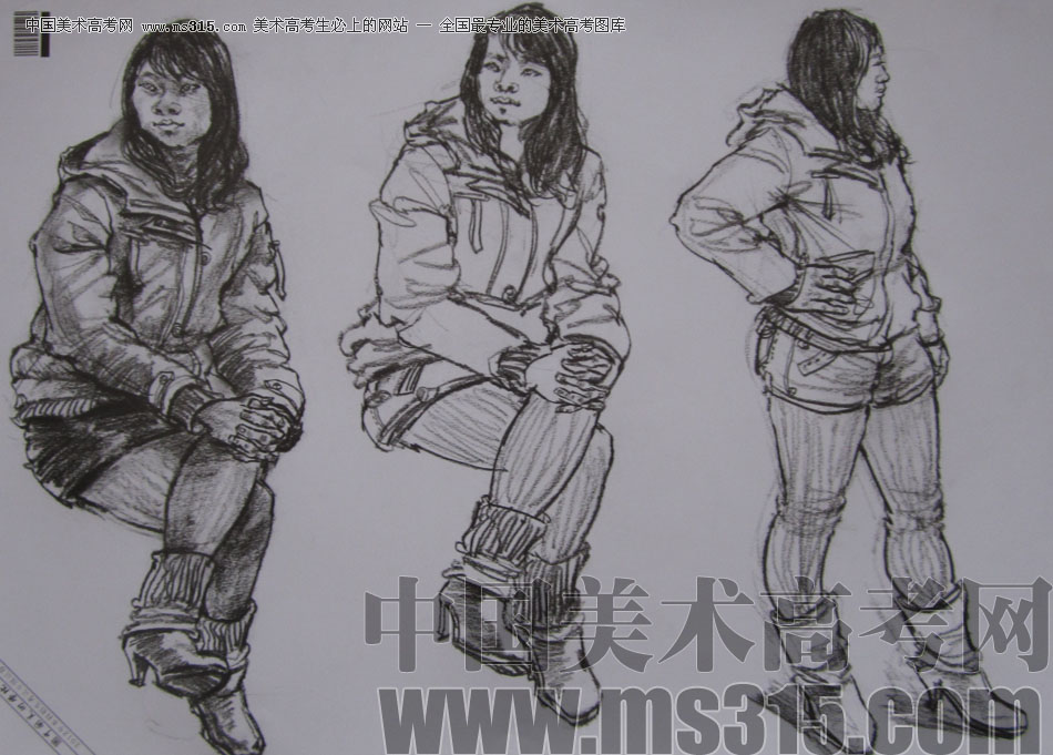 2012年中国美术学院速写优秀试卷35