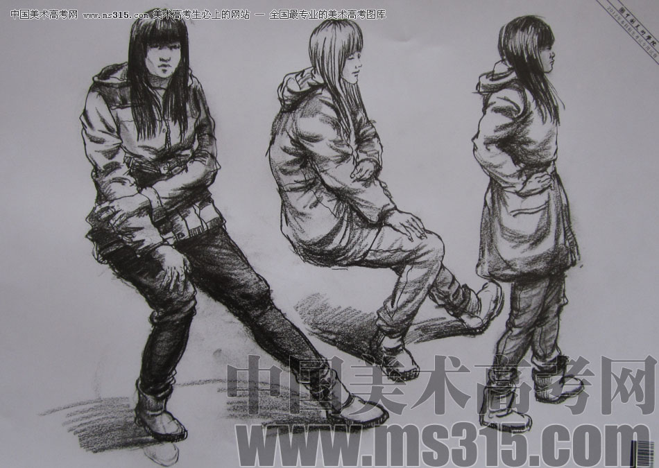 2012年中国美术学院速写优秀试卷37