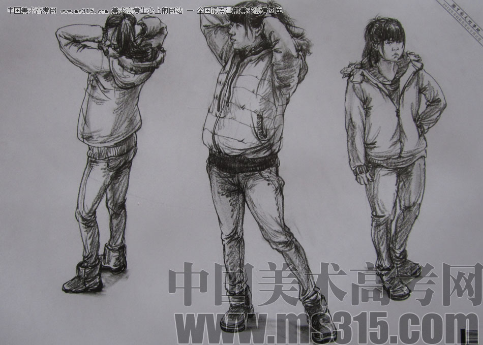2012年中国美术学院速写优秀试卷40