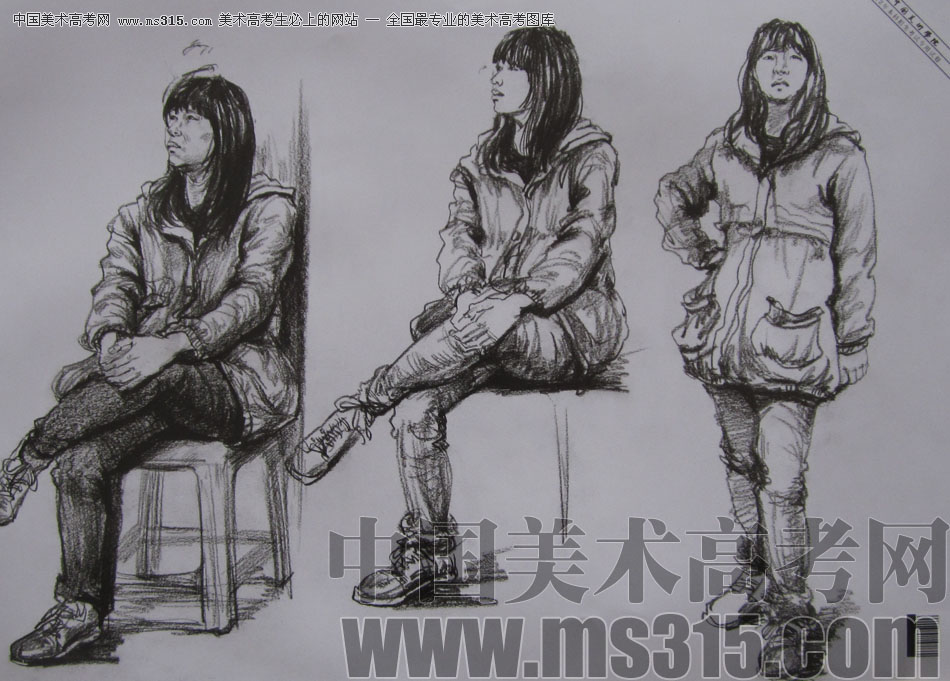 2012年中国美术学院速写优秀试卷42