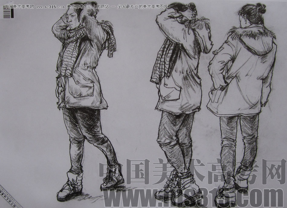 2012年中国美术学院速写优秀试卷46