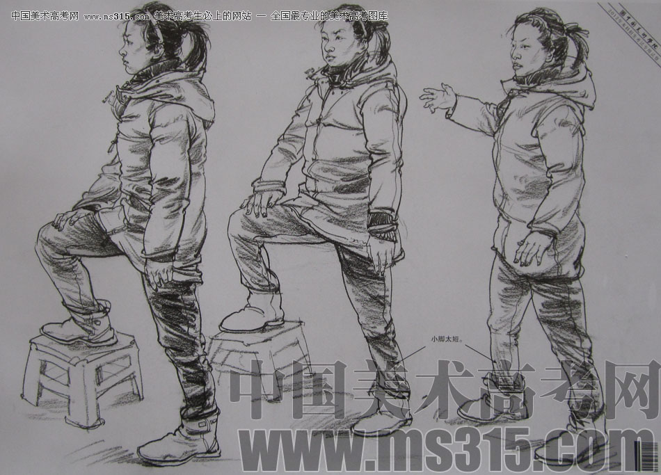 2012年中国美术学院速写优秀试卷7