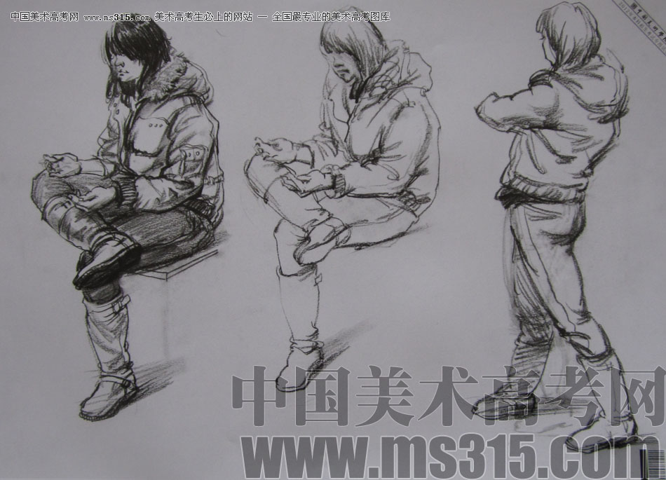 2012年中国美术学院速写优秀试卷47