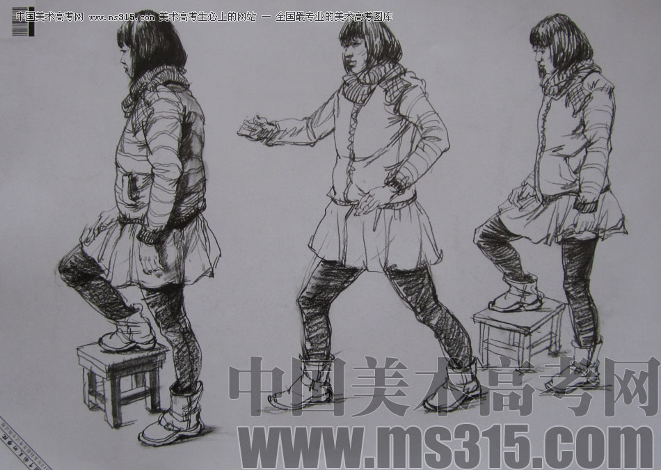 2012年中国美术学院速写优秀试卷51