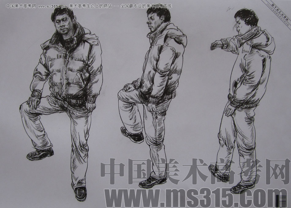 2012年中国美术学院速写优秀试卷50