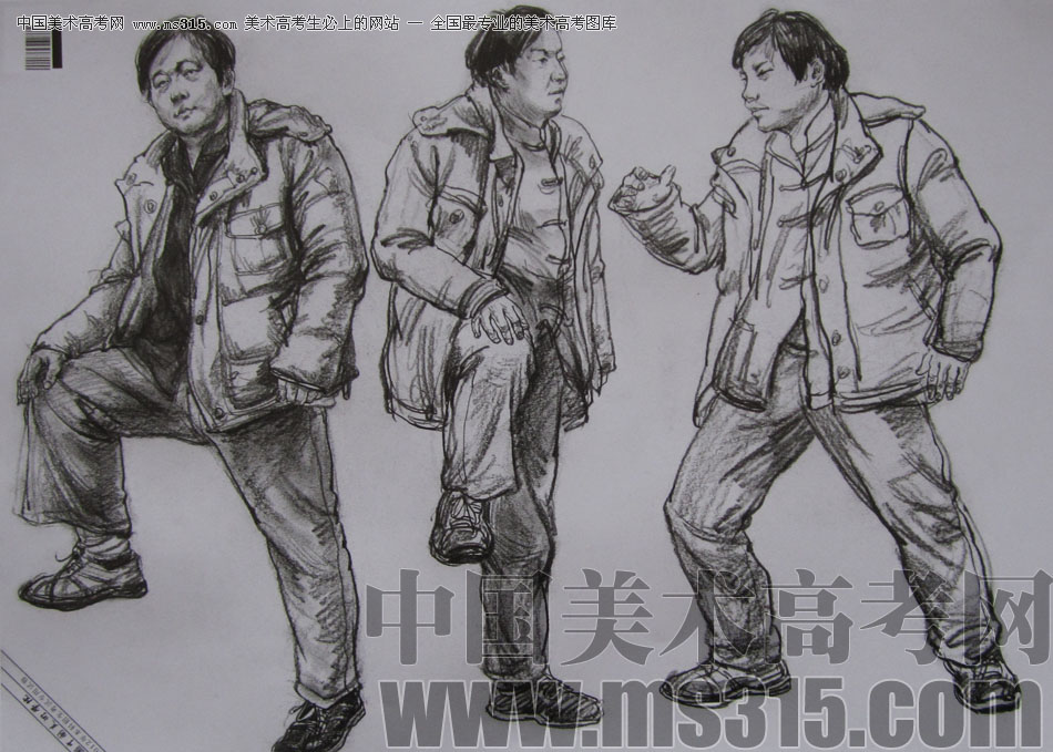 2012年中国美术学院速写优秀试卷53