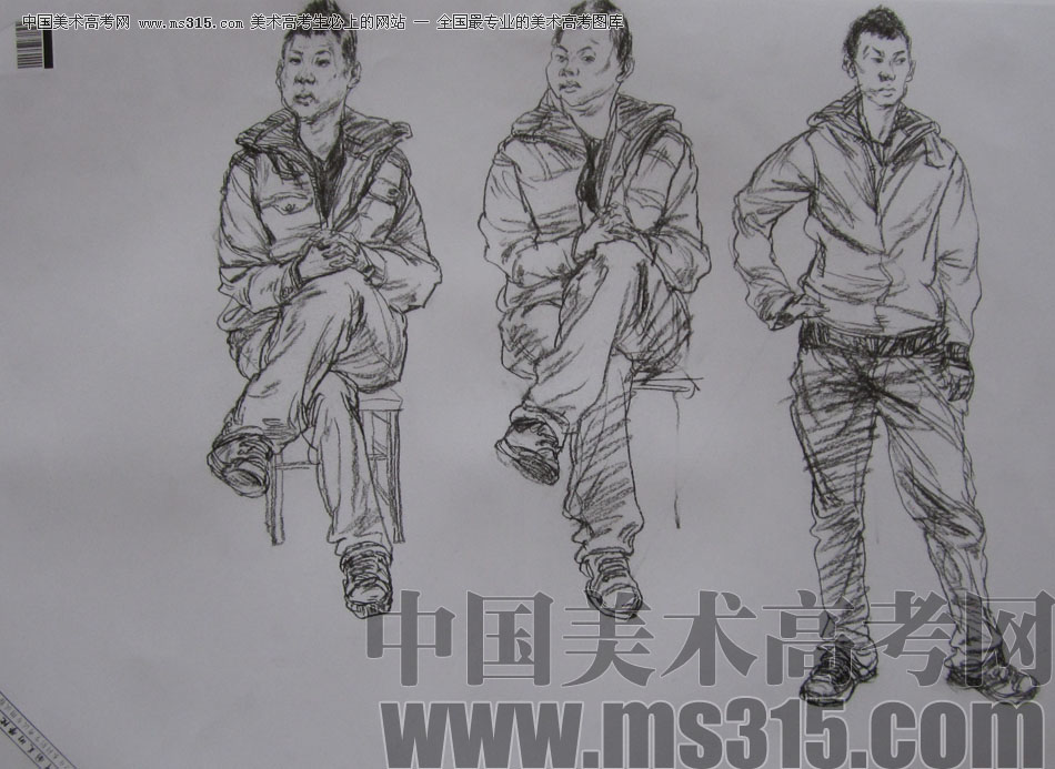 2012年中国美术学院速写优秀试卷54