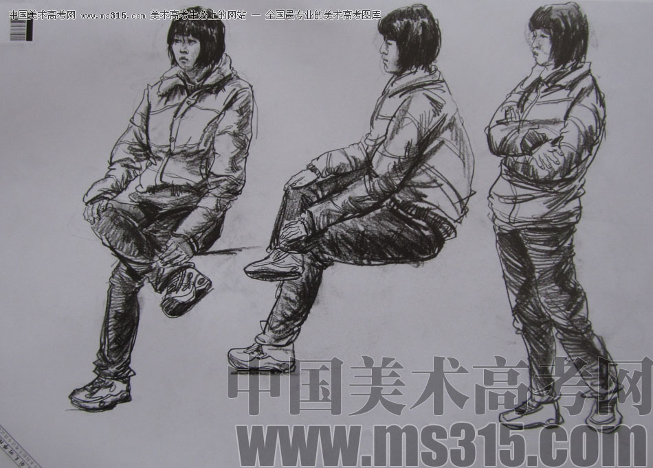 2012年中国美术学院速写优秀试卷52