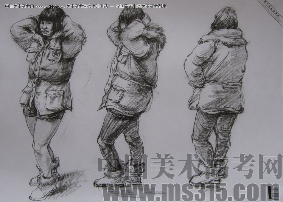 2012年中国美术学院速写优秀试卷55