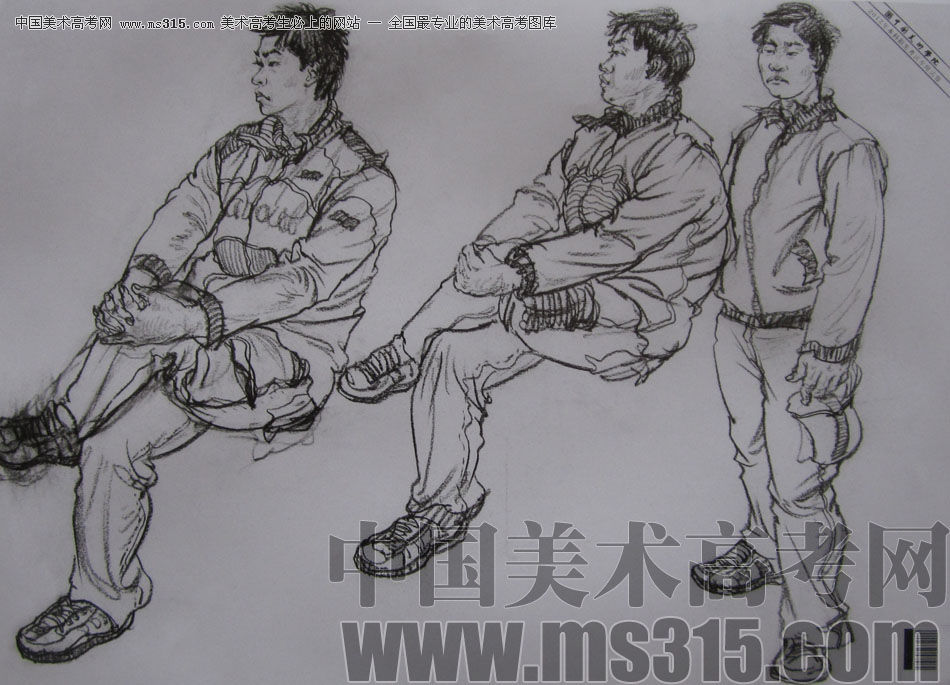 2012年中国美术学院速写优秀试卷56