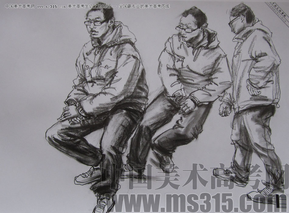 2012年中国美术学院速写优秀试卷59
