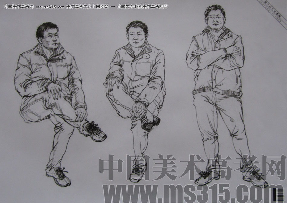 2012年中国美术学院速写优秀试卷61