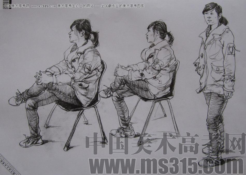 2012年中国美术学院速写优秀试卷66
