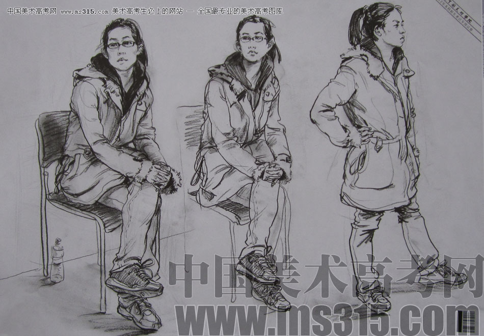 2012年中国美术学院速写优秀试卷17