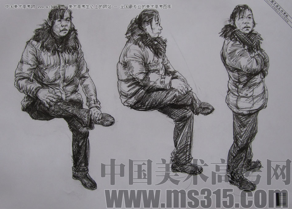 2012年中国美术学院速写优秀试卷22