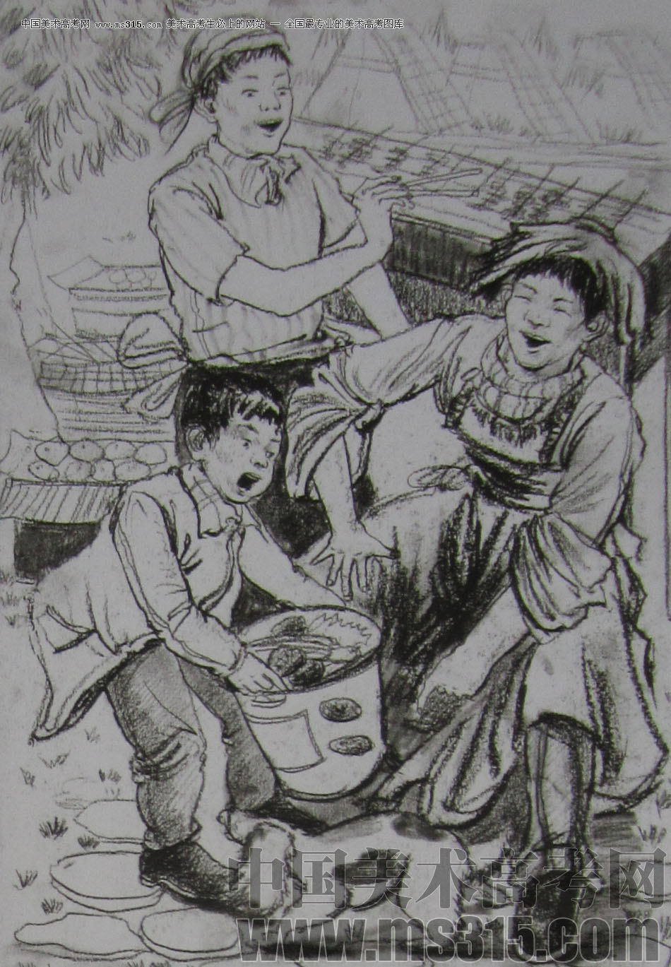 2013年清华大学美术学院艺术设计专业速写优秀试卷40