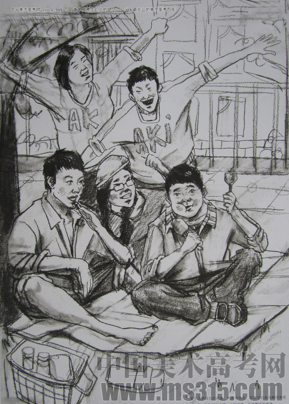 2013年清华大学美术学院艺术设计专业速写优秀试卷38