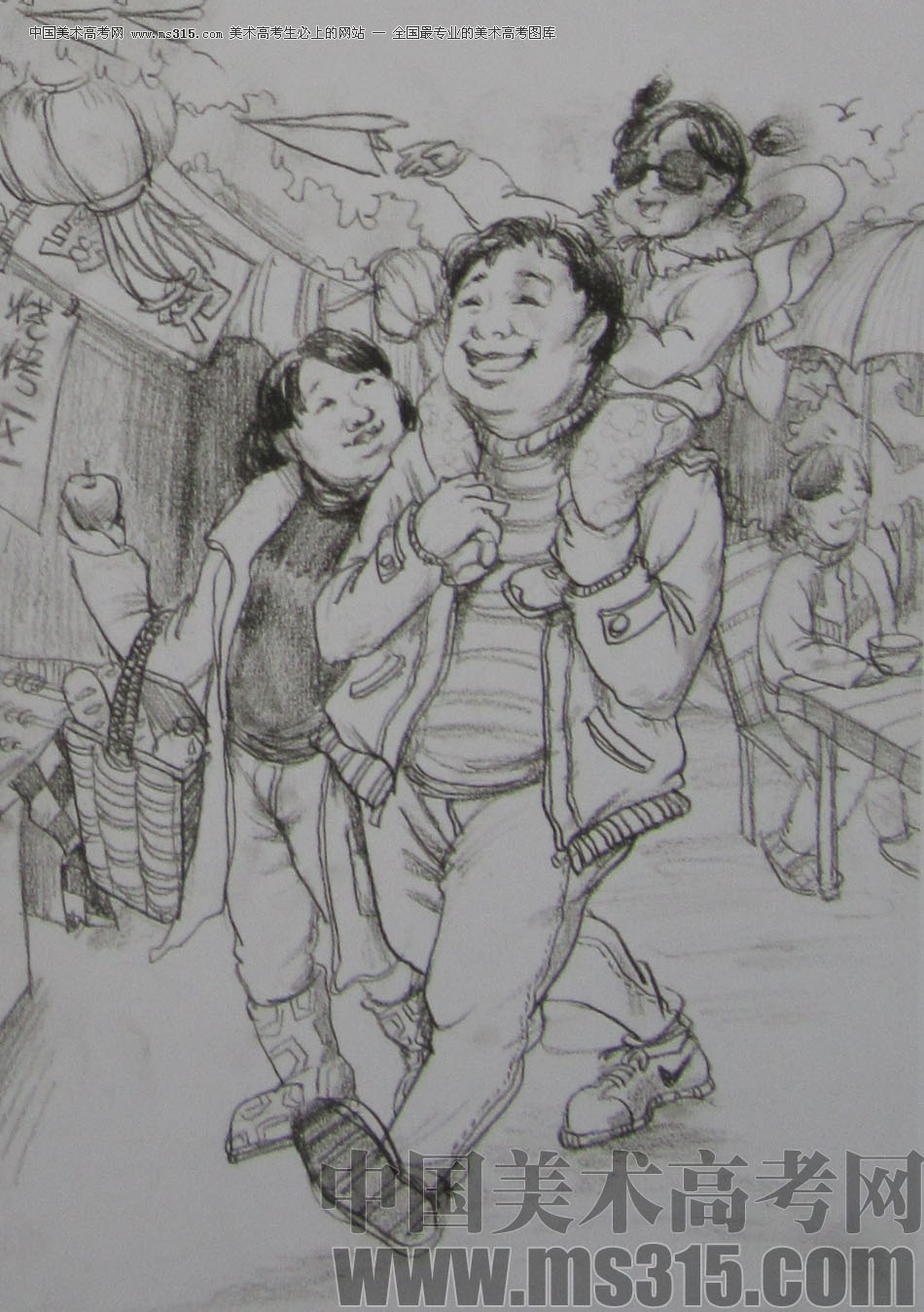 2013年清华大学美术学院艺术设计专业速写优秀试卷41