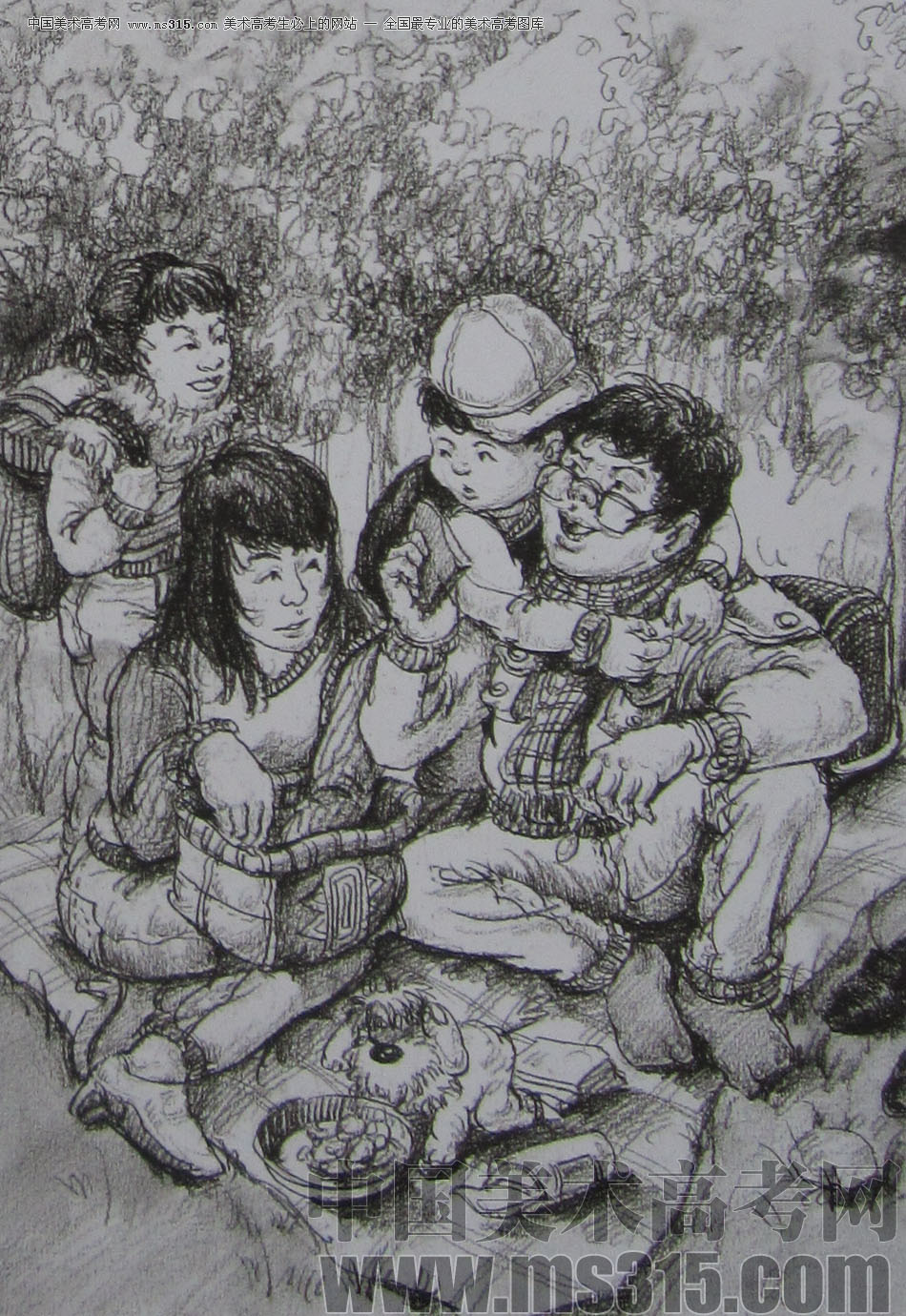 2013年清华大学美术学院艺术设计专业速写优秀试卷70