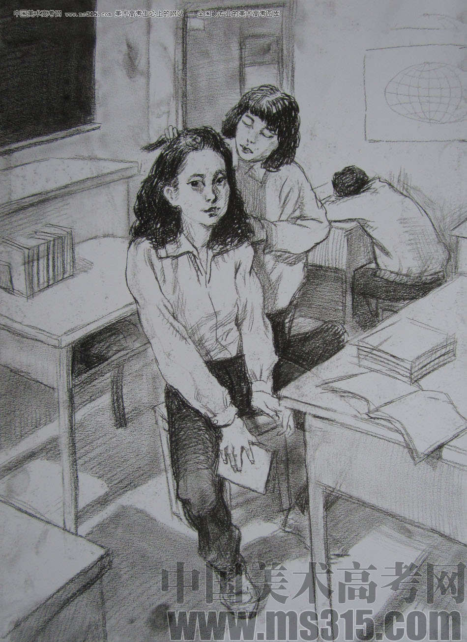 2013年清华大学美术学院造型艺术专业速写优秀试卷5