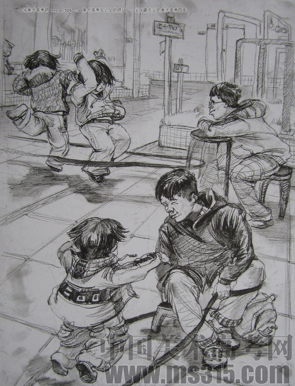 2013年清华大学美术学院造型艺术专业速写优秀试卷16