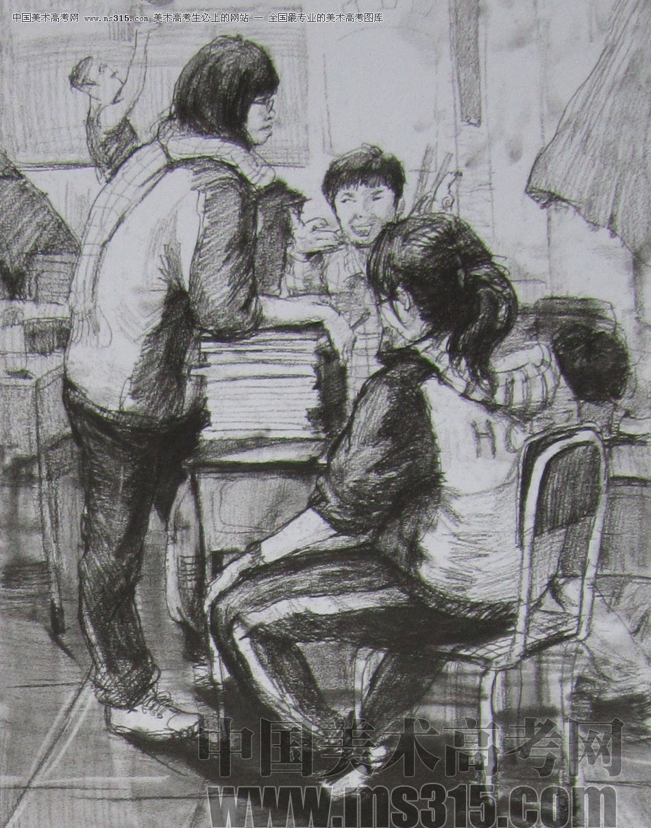 2013年清华大学美术学院造型艺术专业速写优秀试卷34