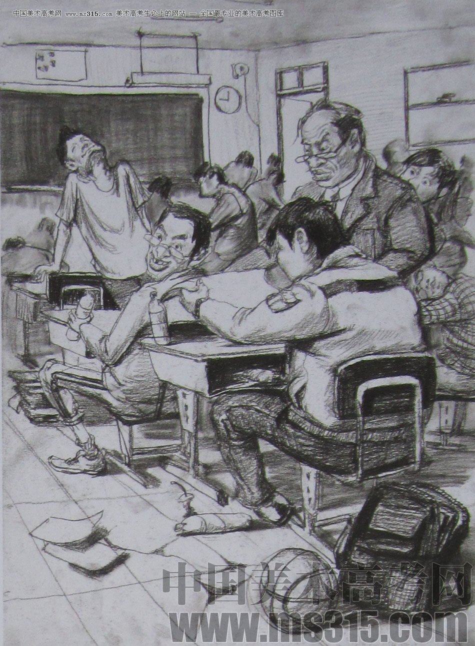 2013年清华大学美术学院造型艺术专业速写优秀试卷37