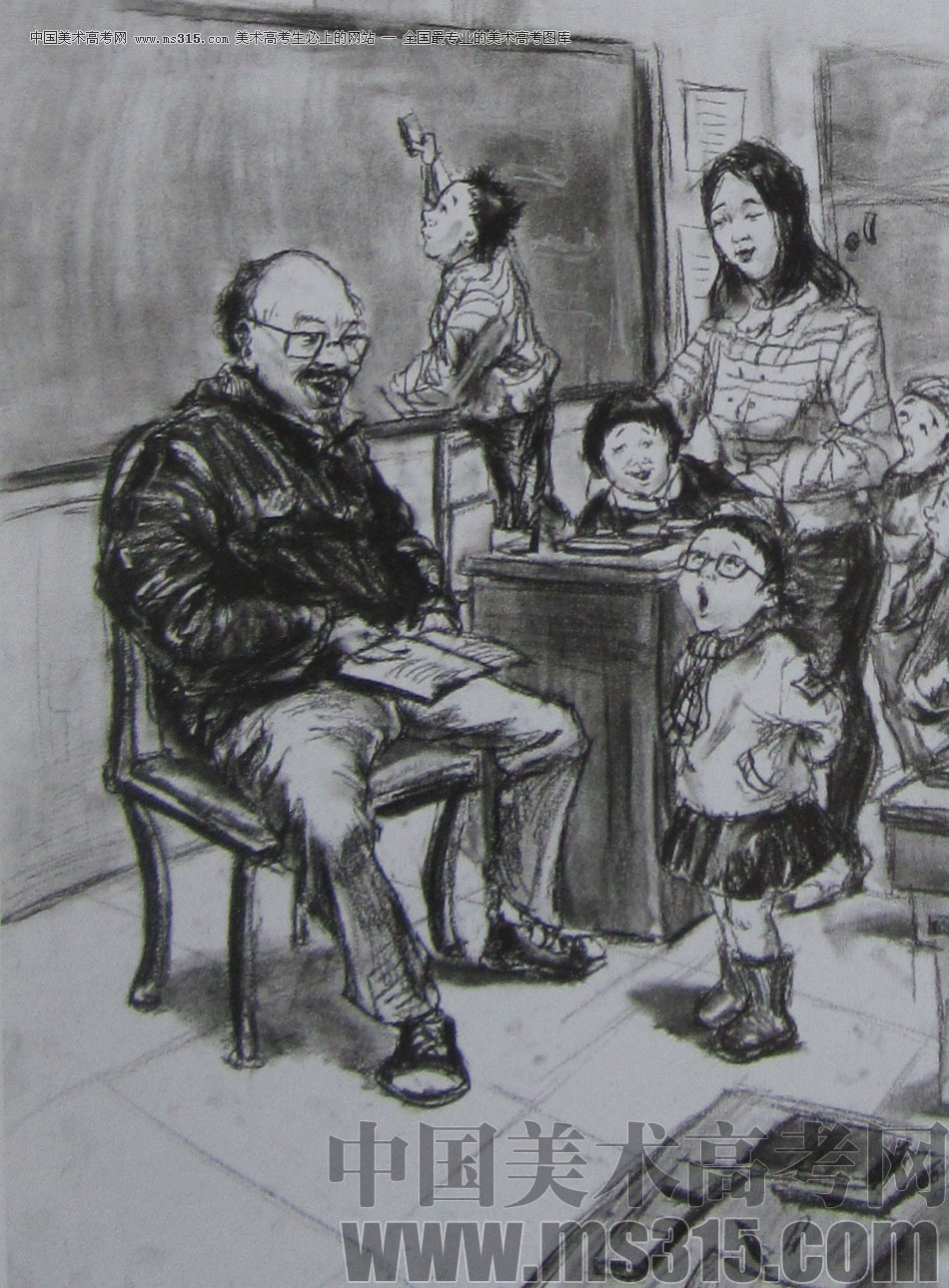 2013年清华大学美术学院造型艺术专业速写优秀试卷45