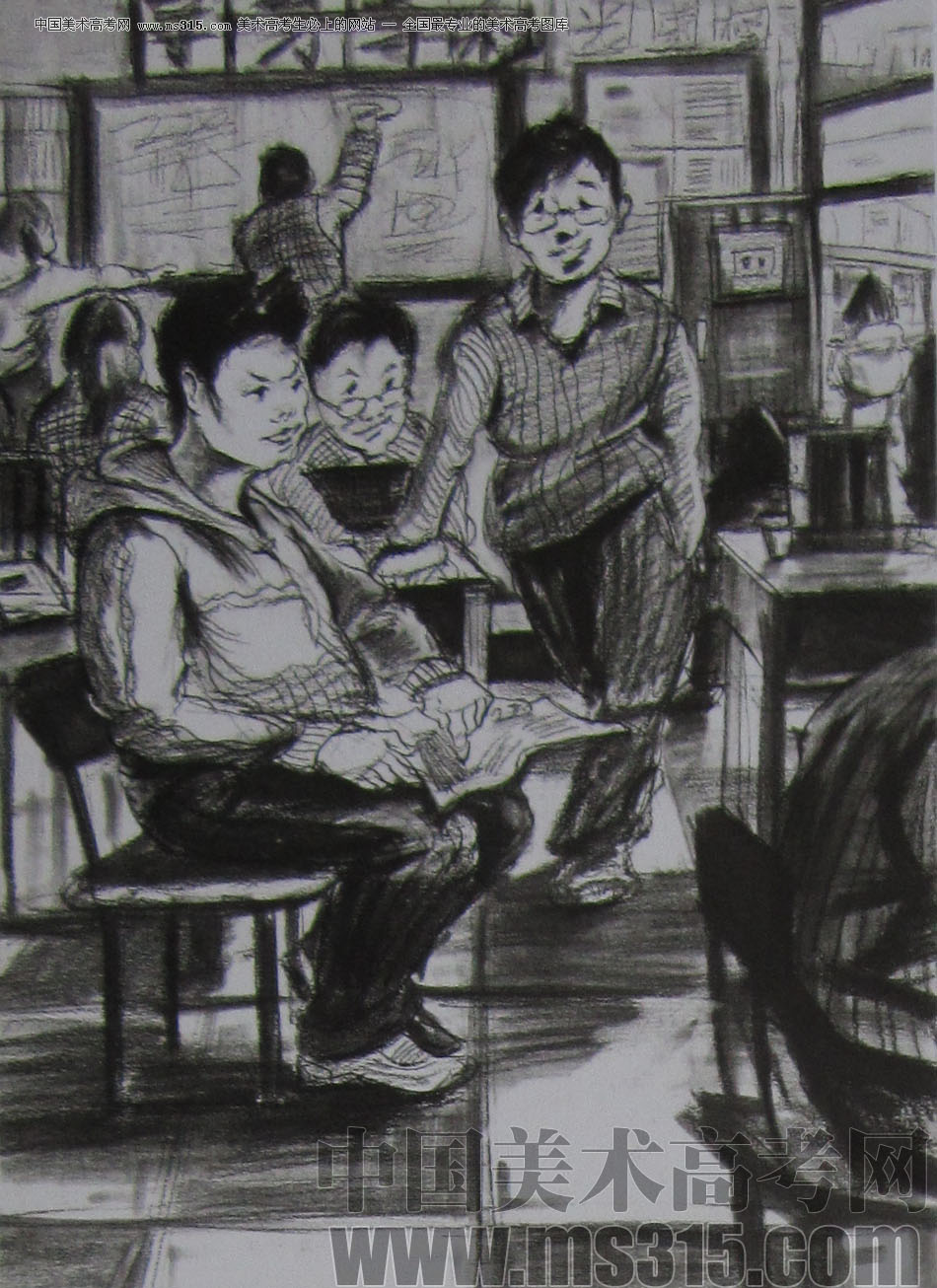 2013年清华大学美术学院造型艺术专业速写优秀试卷48