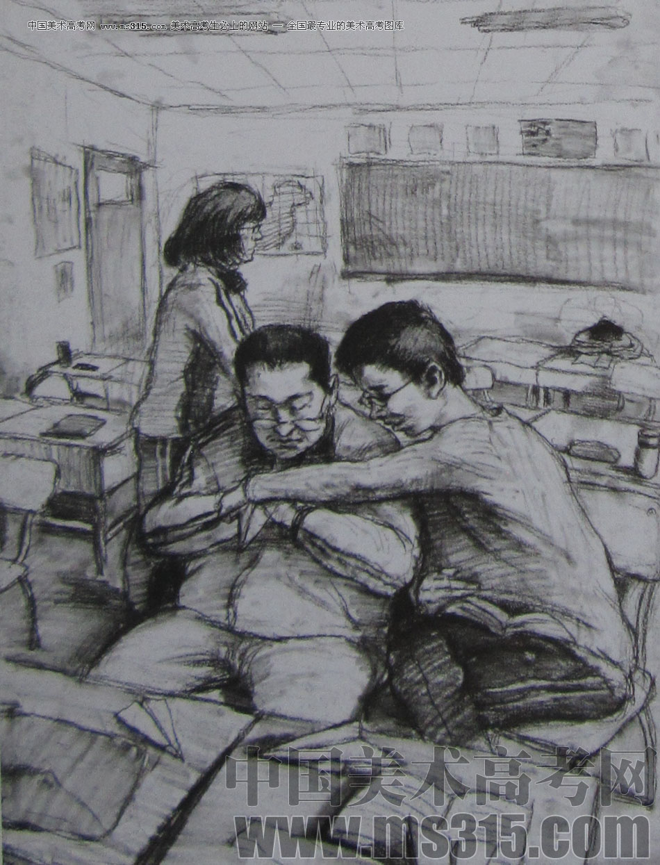 2013年清华大学美术学院造型艺术专业速写优秀试卷57