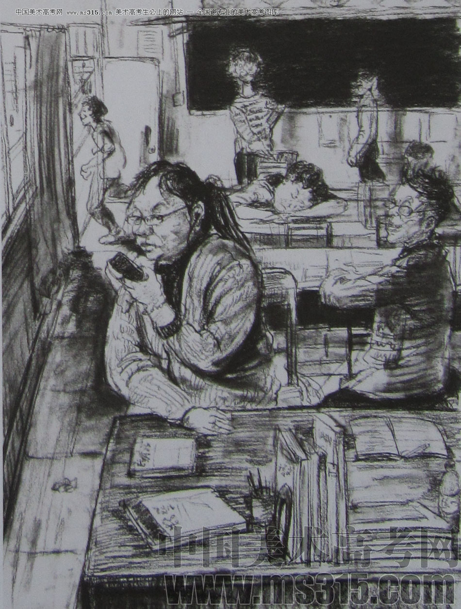 2013年清华大学美术学院造型艺术专业速写优秀试卷58