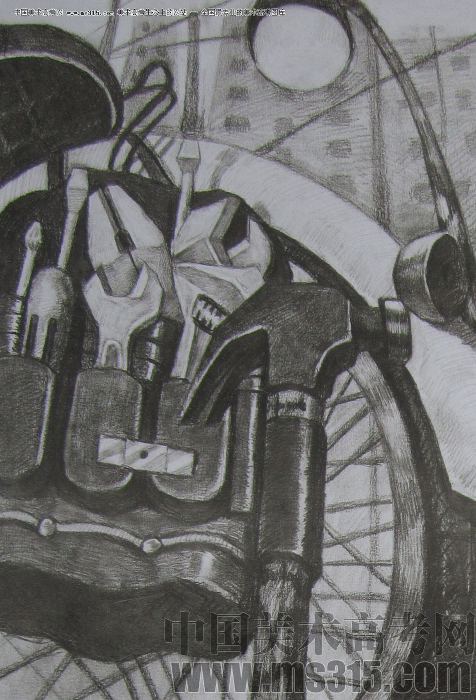 2013年清华大学美术学院艺术设计专业素描高分试卷13