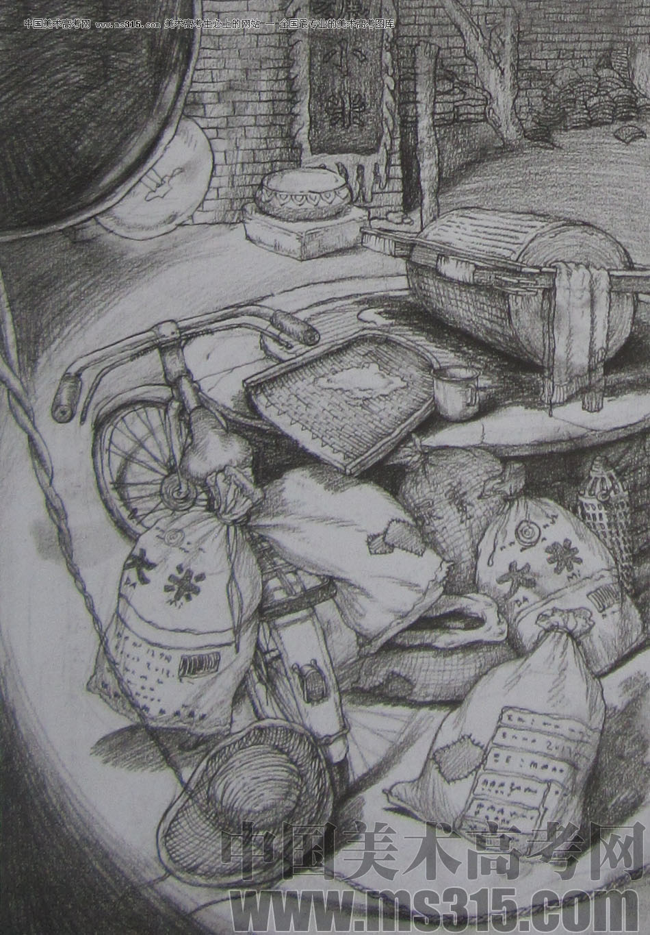 2013年清华大学美术学院艺术设计专业素描高分试卷52