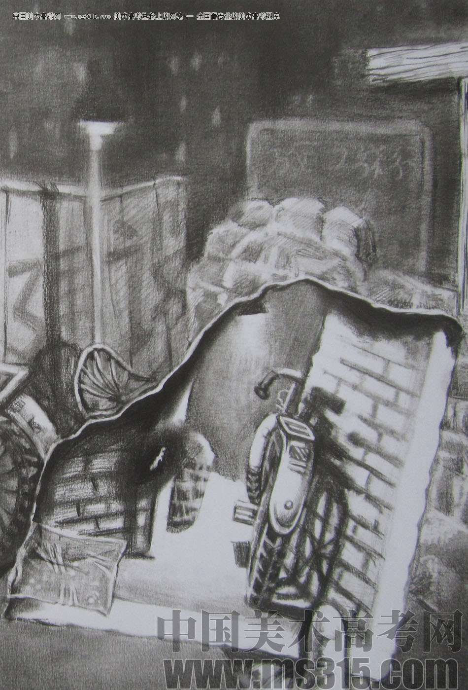 2013年清华大学美术学院艺术设计专业素描高分试卷71