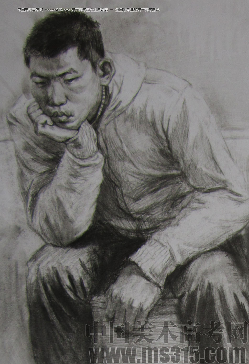 2013年清华大学美术学院造型艺术专业素描高分试卷12