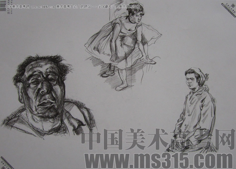2013年中国美术学院速写优秀试卷5