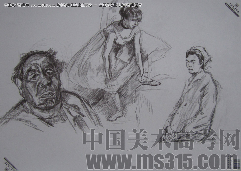 2013年中国美术学院速写优秀试卷8