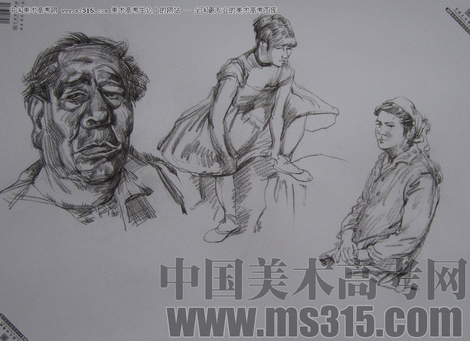 2013年中国美术学院速写优秀试卷12