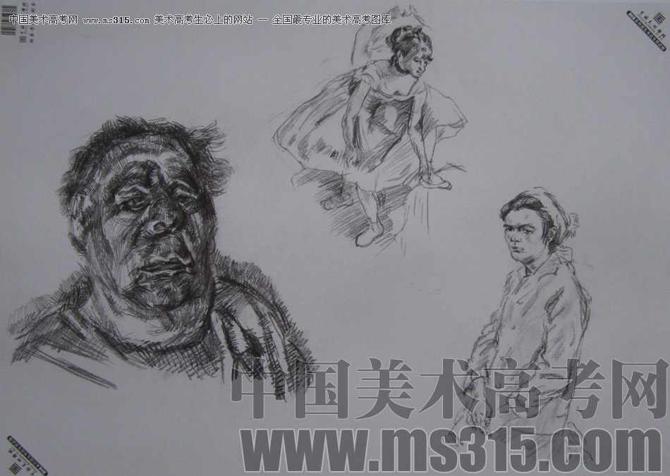 2013年中国美术学院速写优秀试卷18