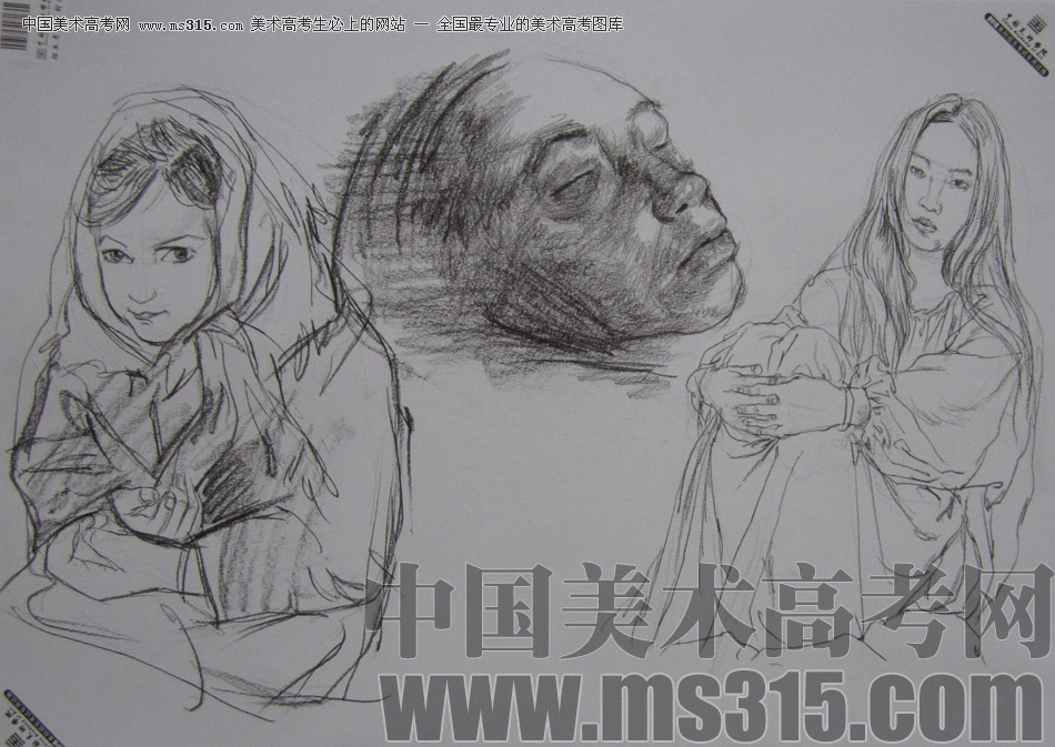 2013年中国美术学院速写优秀试卷28