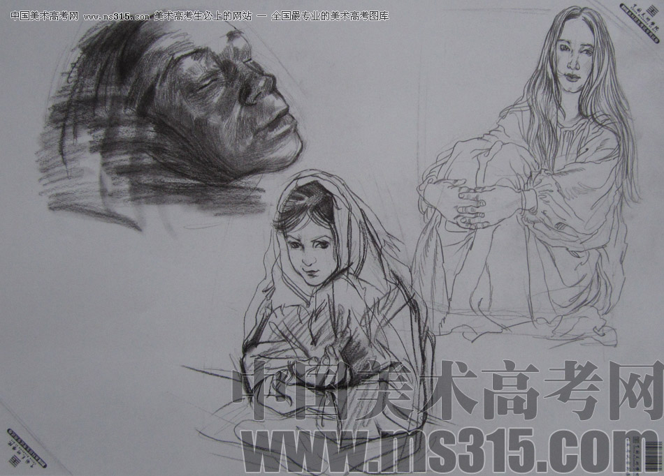 2013年中国美术学院速写优秀试卷29