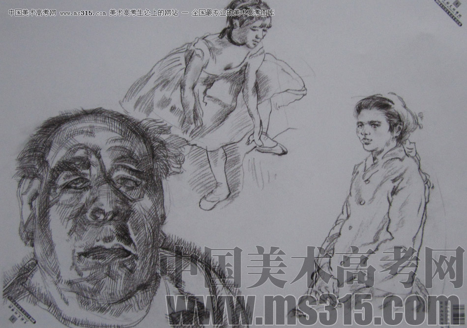 2013年中国美术学院速写优秀试卷31