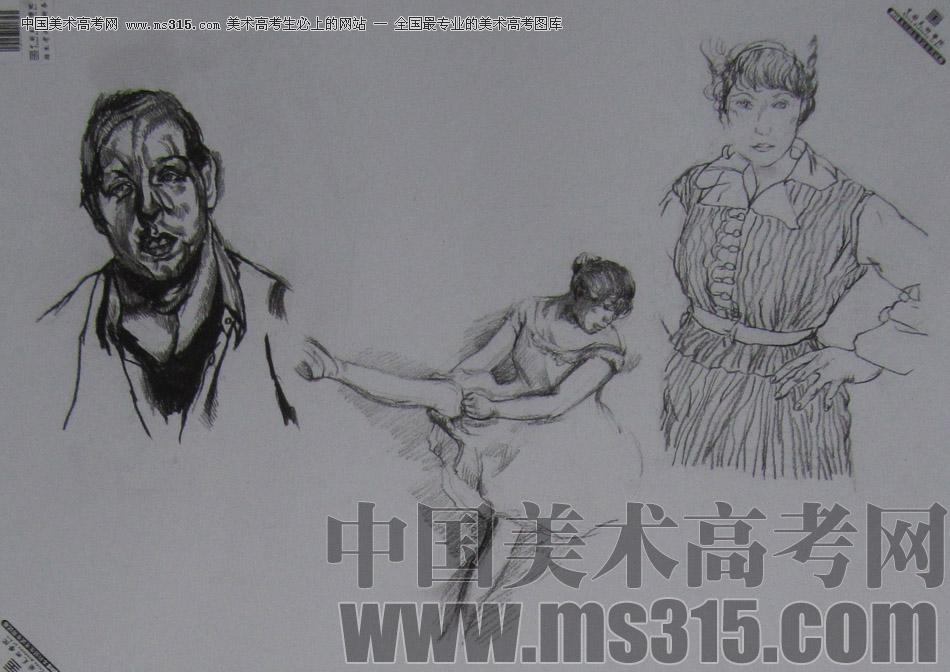 2013年中国美术学院速写优秀试卷32