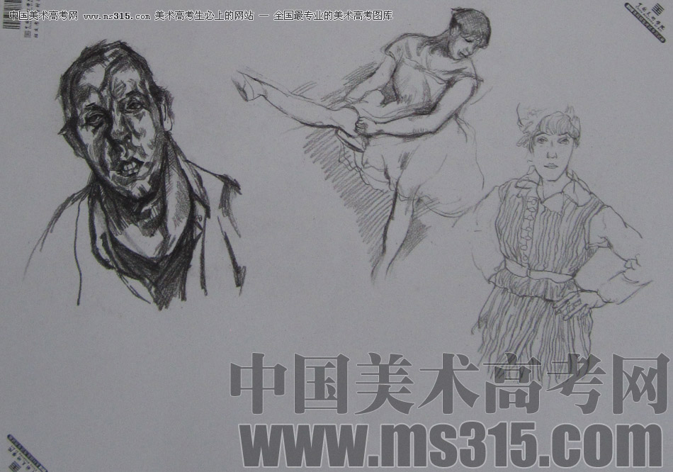 2013年中国美术学院速写优秀试卷33
