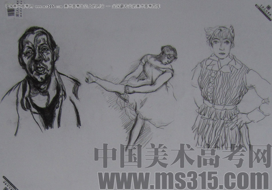 2013年中国美术学院速写优秀试卷34